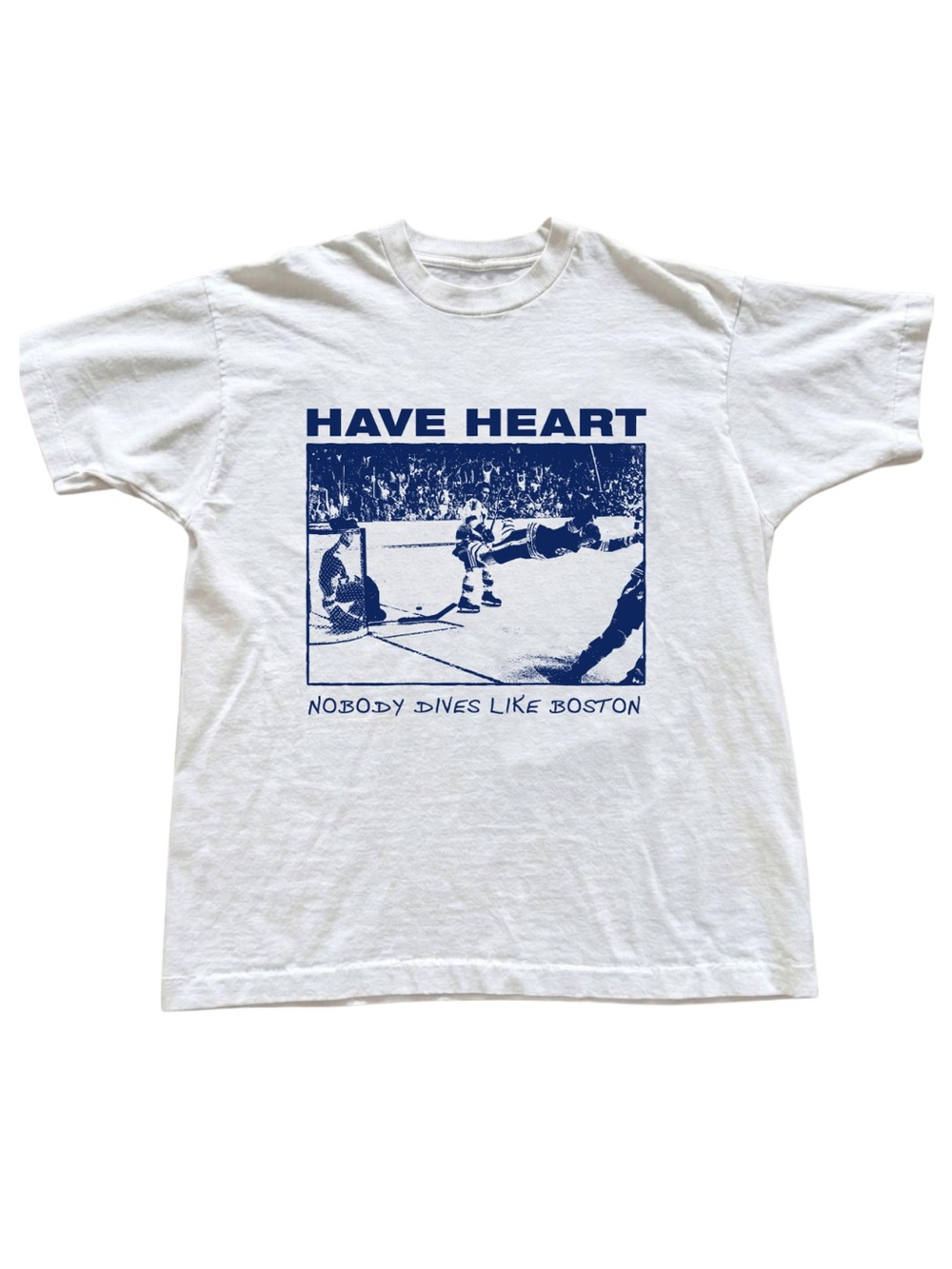 Gildan Have Heart 'Nobody Dines Like Boston' White Graphic Tee